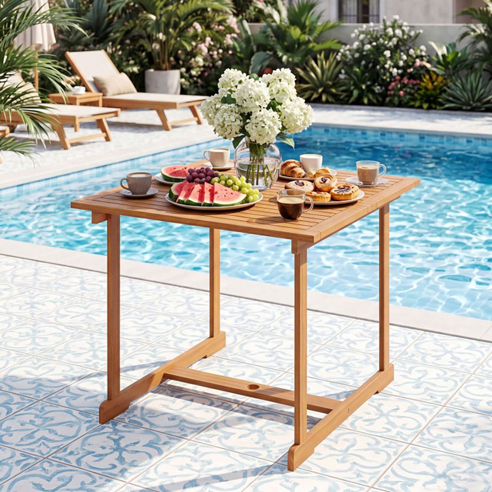 35.5-Inch Acacia Outdoor Dining Table – main product view