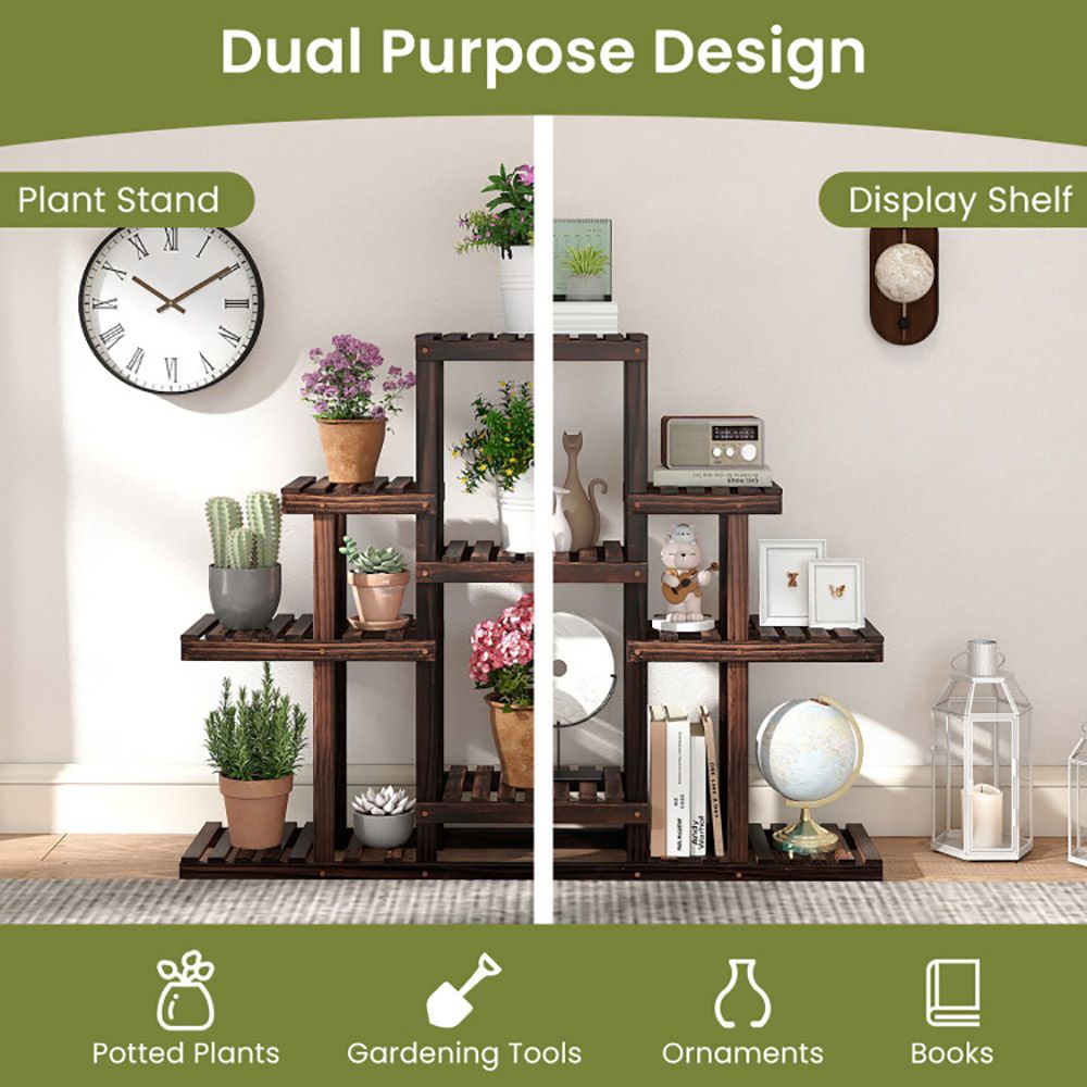 Multi-Tier Corner Wood Plant Stand – product view 7 of 10