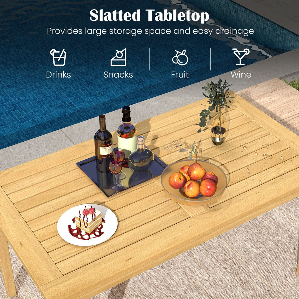 35.5-Inch Teak Outdoor Coffee Table – product view 10 of 10