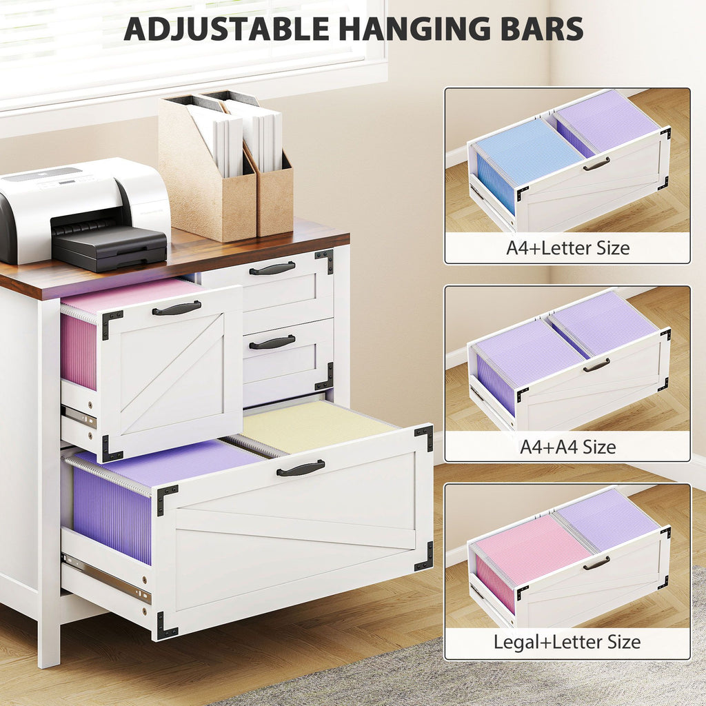 Farmhouse 4-Drawer Lateral File Cabinet – product view 5 of 11
