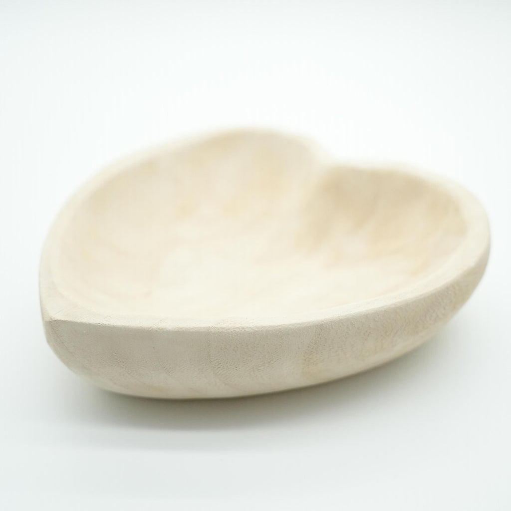 Heart-Shaped Natural Wood Tray – product view 5 of 5
