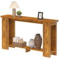 63-Inch Distressed Brown Console Table – main product view