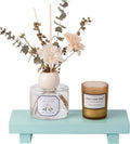Small Light Blue Wood Pedestal Tray – main product view