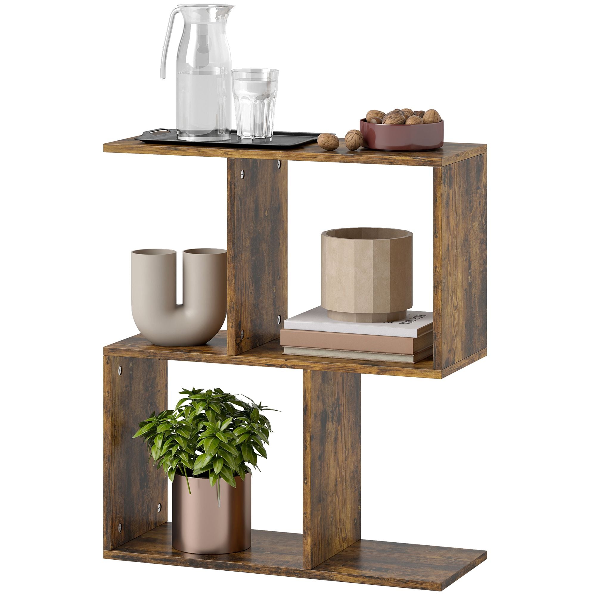 3-Tier S-Shaped Narrow End Table – main product view