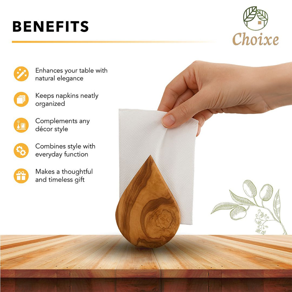Mediterranean Olive Wood Napkin Holder – product view 5 of 8