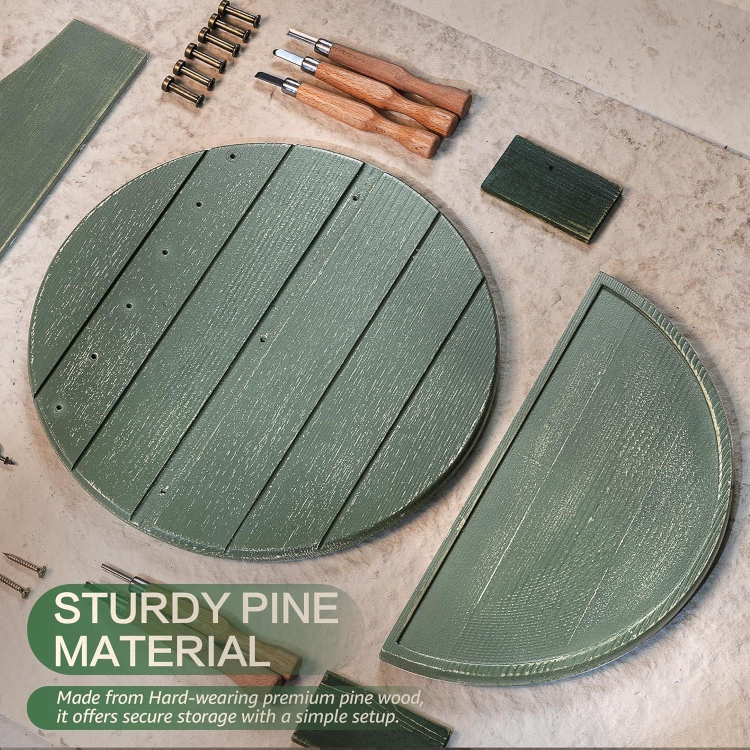 Pine Wood Wall Key and Mail Organizer – main product view