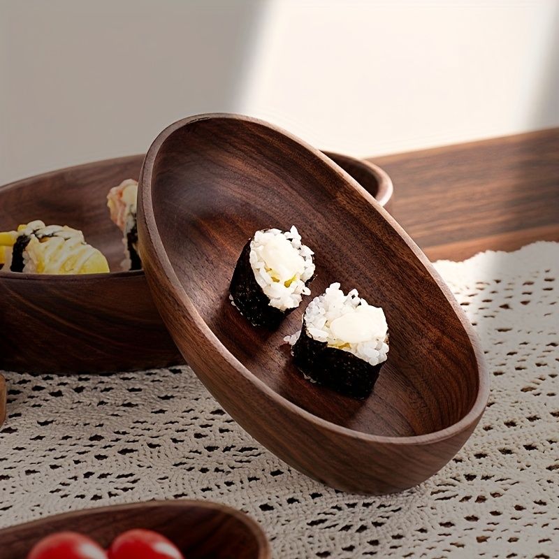 Set of 4 Japanese-Style Wooden Sushi Platters – product view 9 of 10