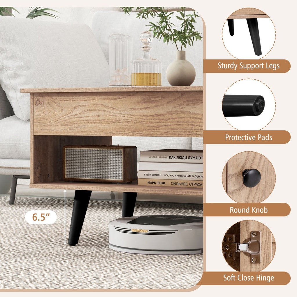 Lift-Top Coffee Table with Hidden Storage – product view 11 of 11