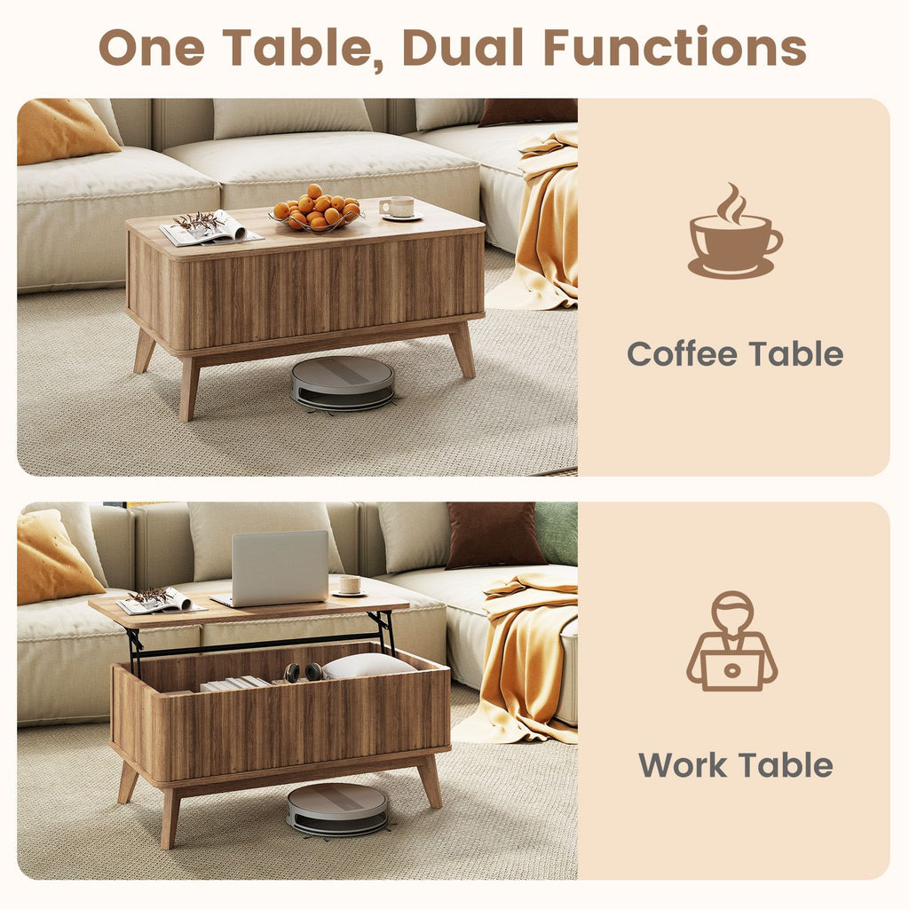 35.5-Inch Fluted Lift-Top Coffee Table – product view 9 of 12