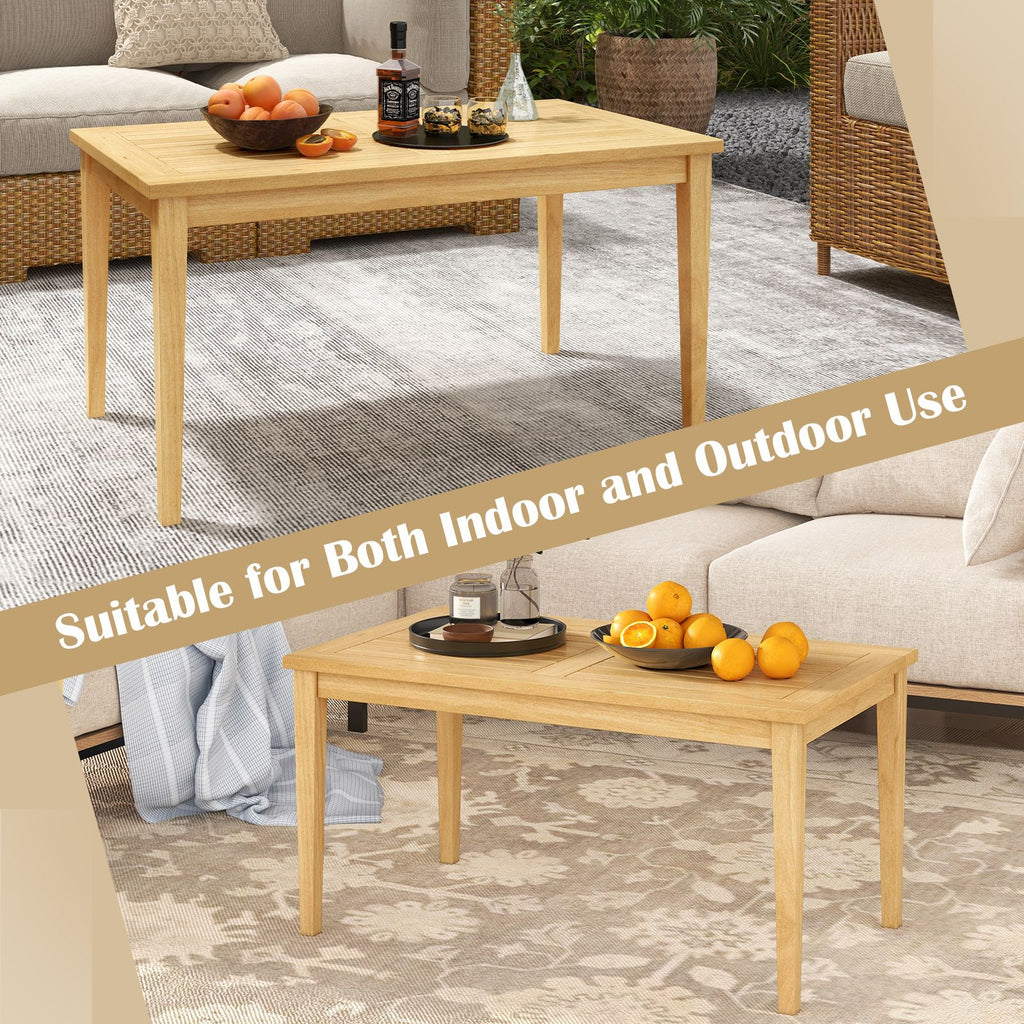 35.5-Inch Teak Outdoor Coffee Table – product view 9 of 10