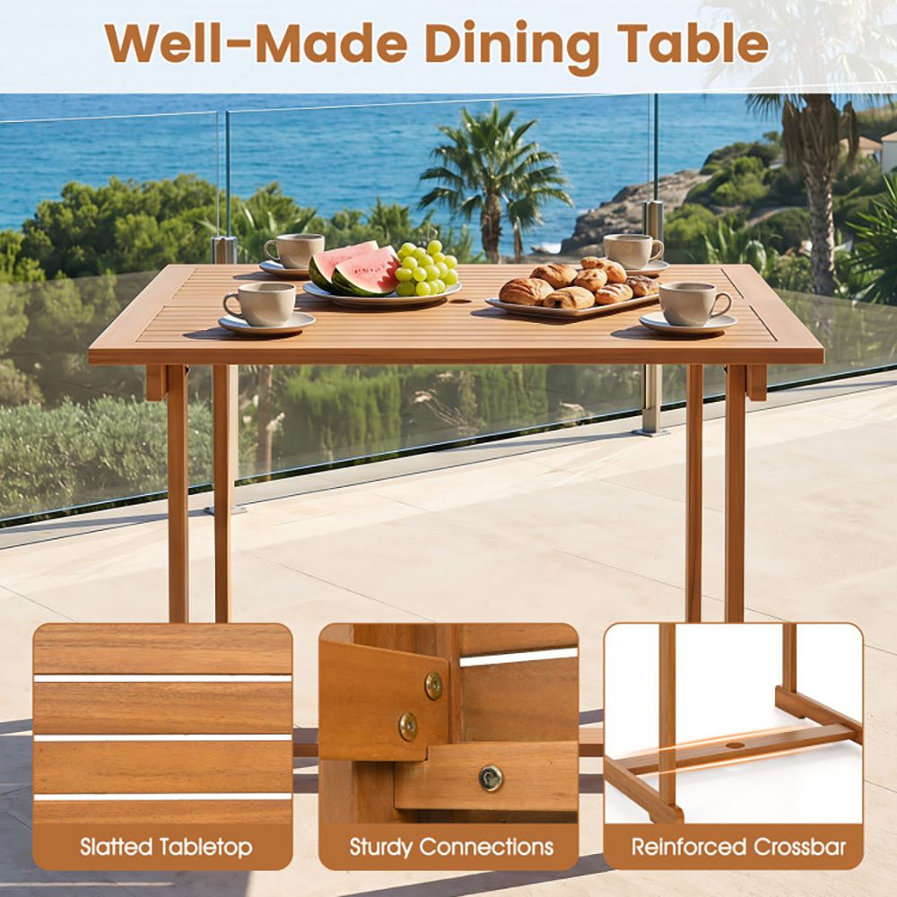 35.5-Inch Acacia Outdoor Dining Table – product view 6 of 7