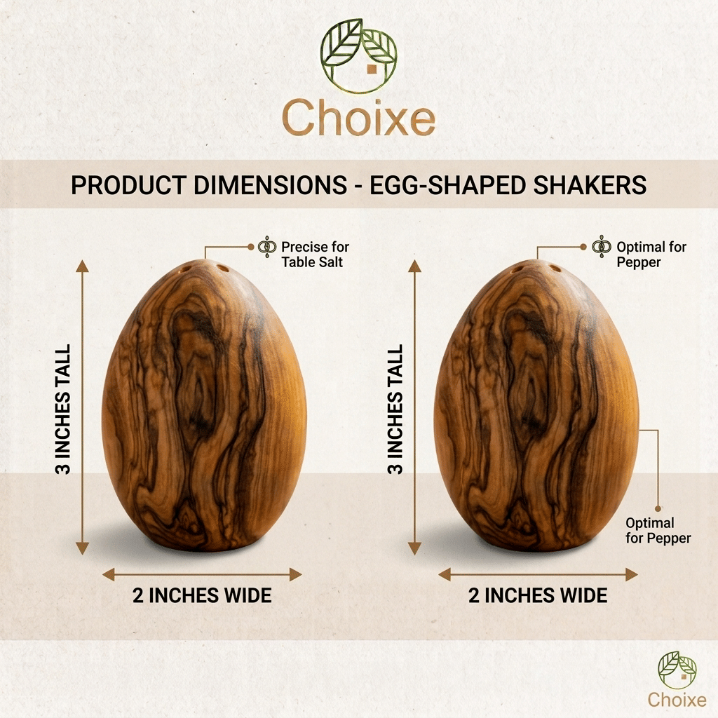 Set of 2 Olive Wood Salt and Pepper Shakers – product view 4 of 7