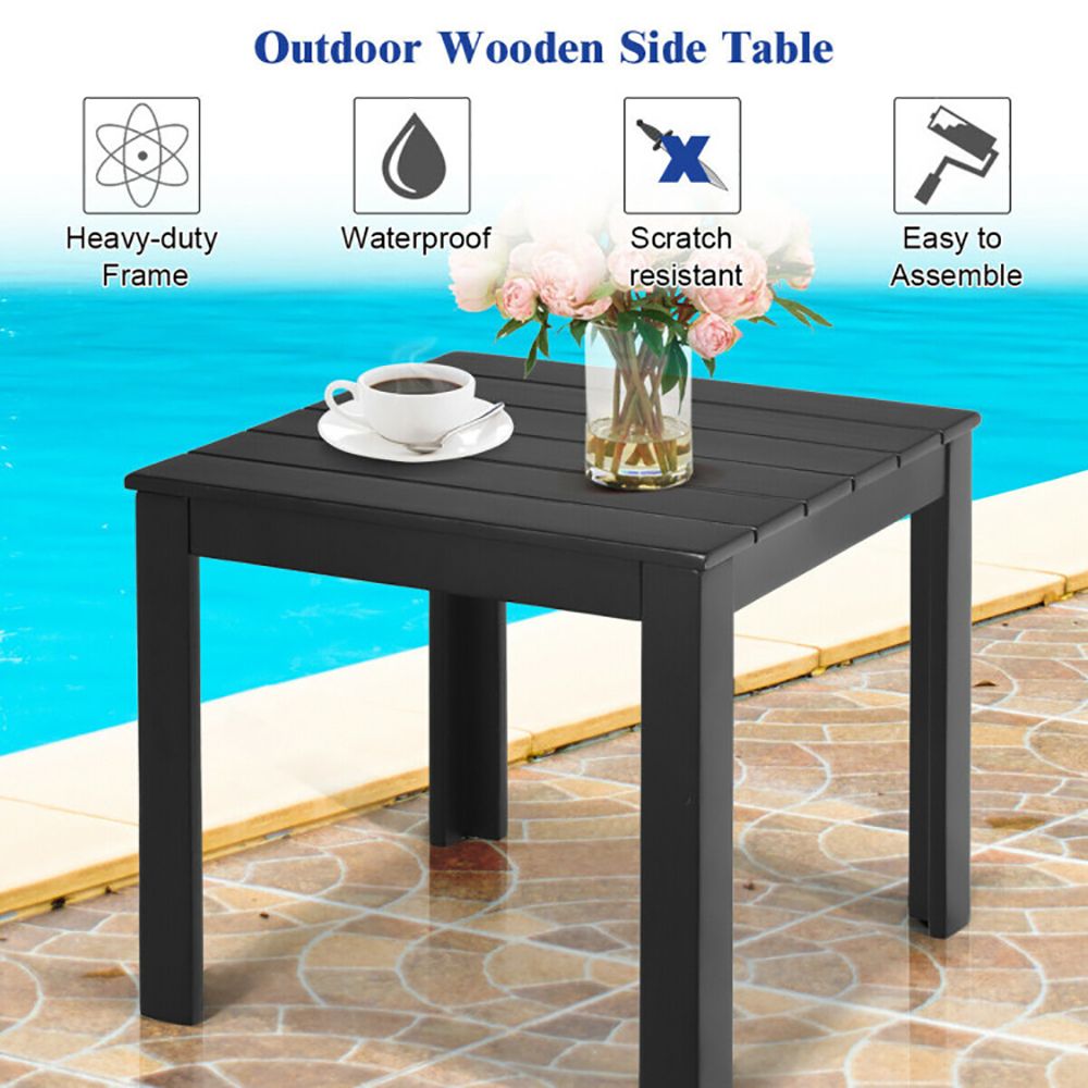 Square Acacia Patio Side Table – product view 20 of 20