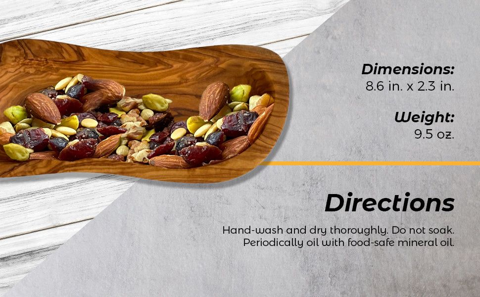 Mediterranean Olive Wood Serving Bowl – product view 7 of 8