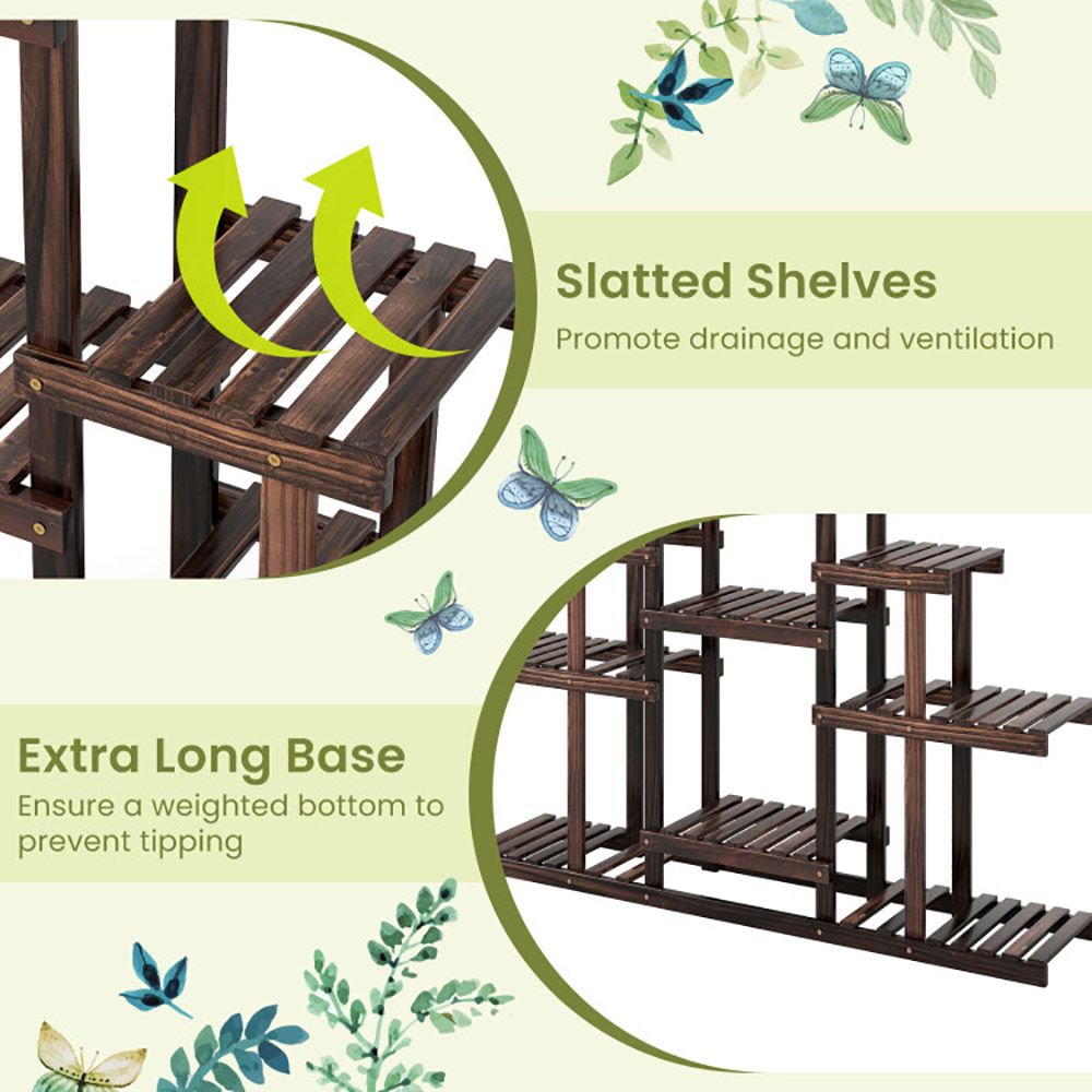 Multi-Tier Corner Wood Plant Stand – product view 9 of 10