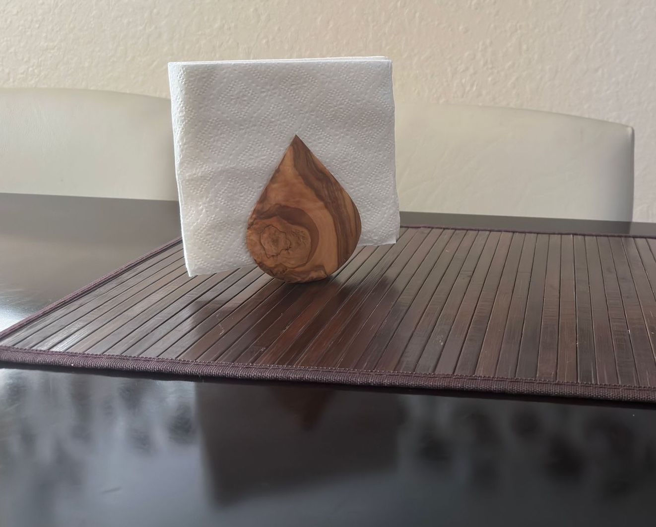 Mediterranean Olive Wood Napkin Holder – product view 7 of 8