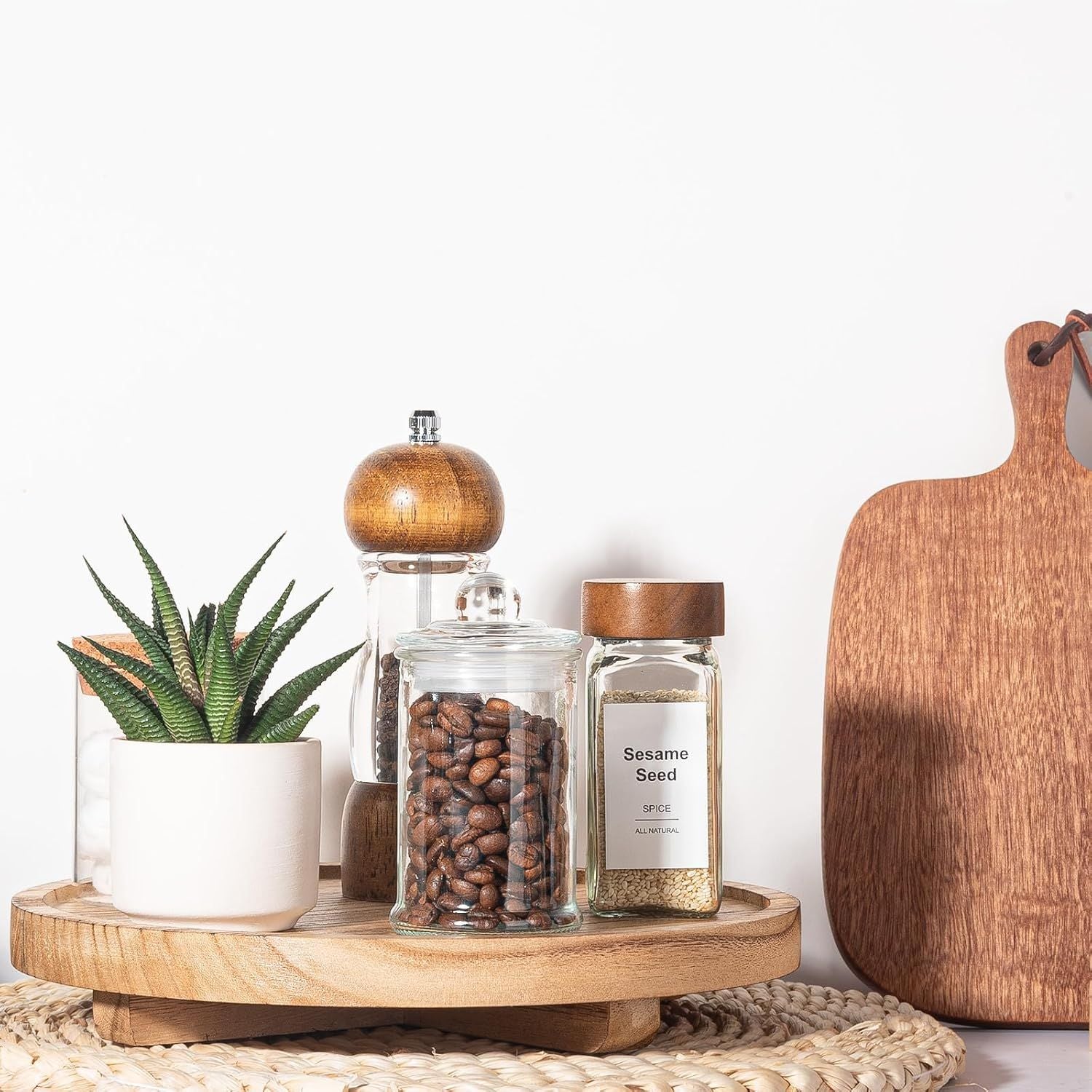 10-Inch Round Wooden Decorative Tray – product view 4 of 6