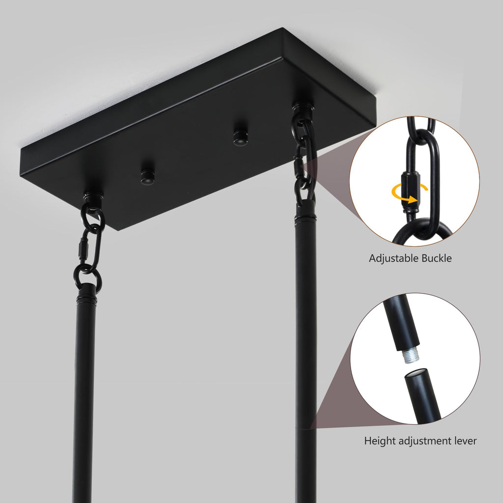 32-Inch 5-Light Farmhouse Wood Chandelier – product view 13 of 13