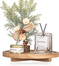 10-Inch Round Wooden Decorative Tray – main product view