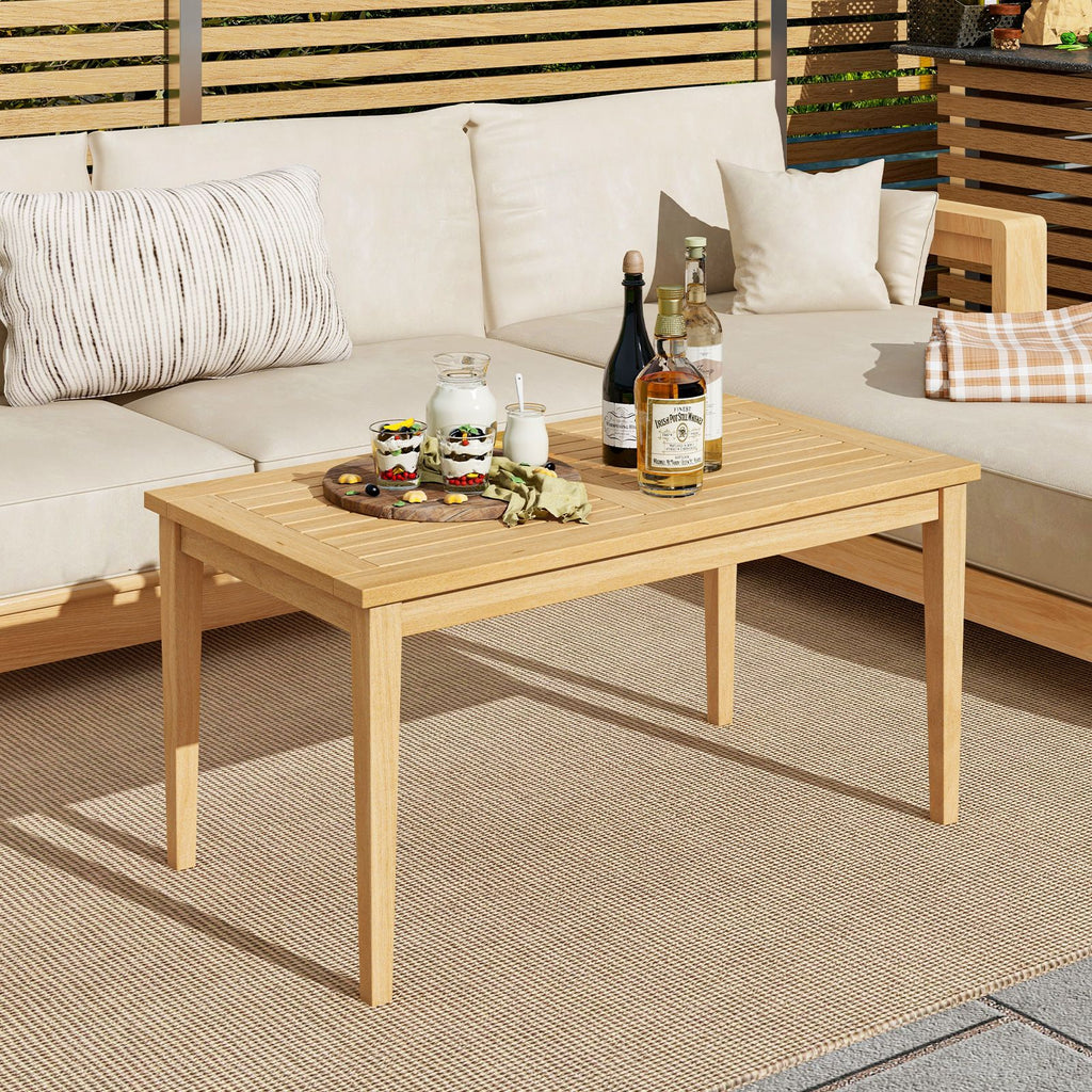 35.5-Inch Teak Outdoor Coffee Table – product view 6 of 10