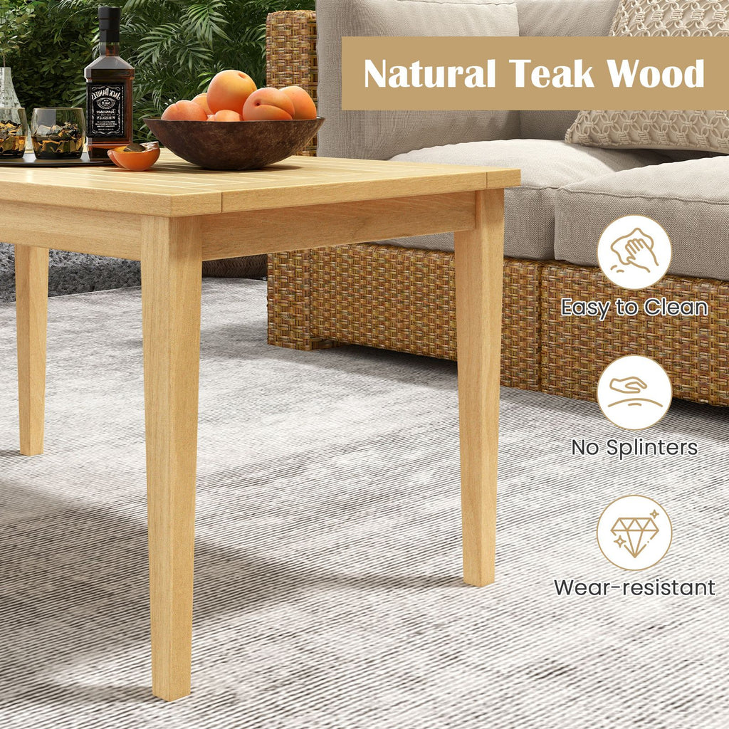 35.5-Inch Teak Outdoor Coffee Table – product view 8 of 10