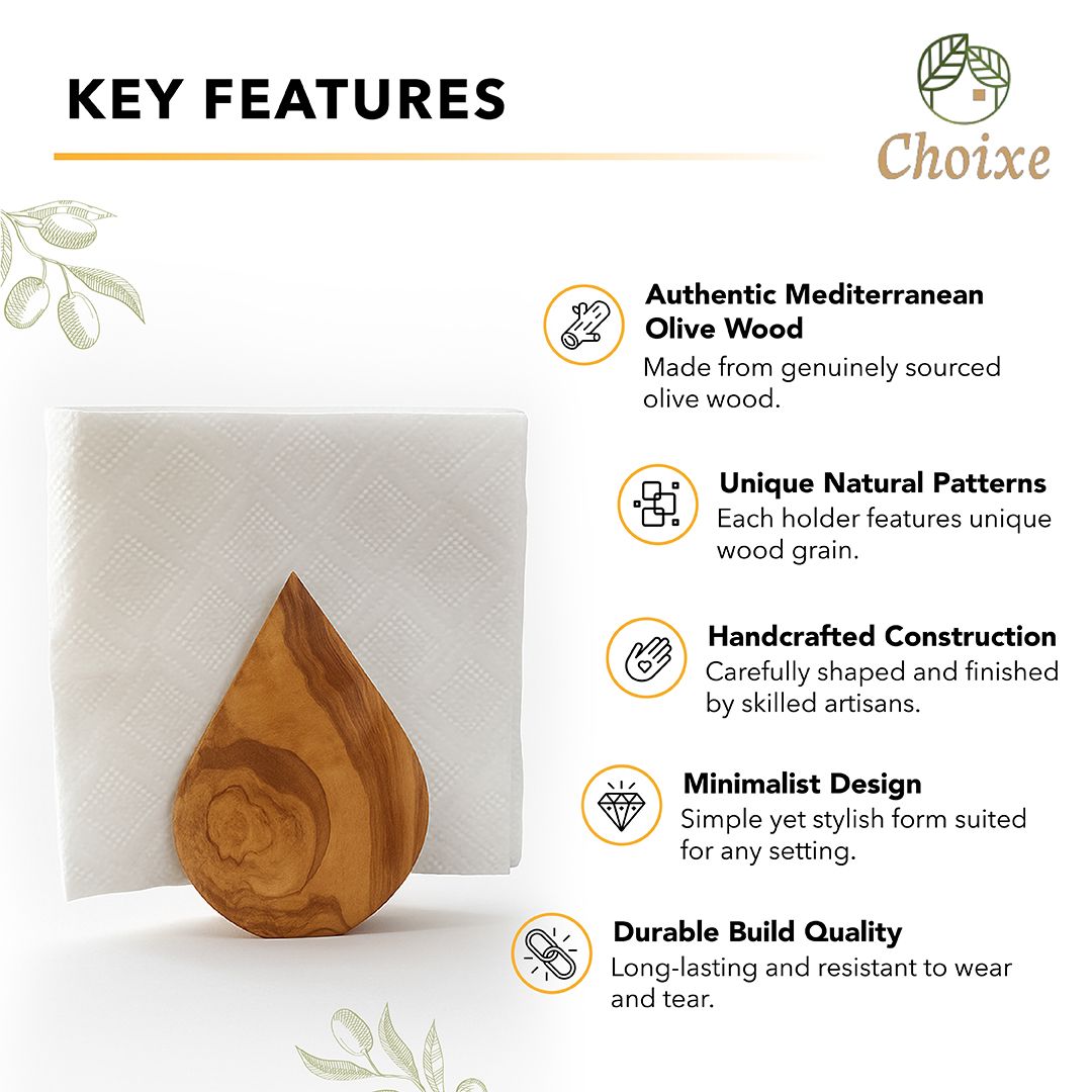 Mediterranean Olive Wood Napkin Holder – product view 4 of 8