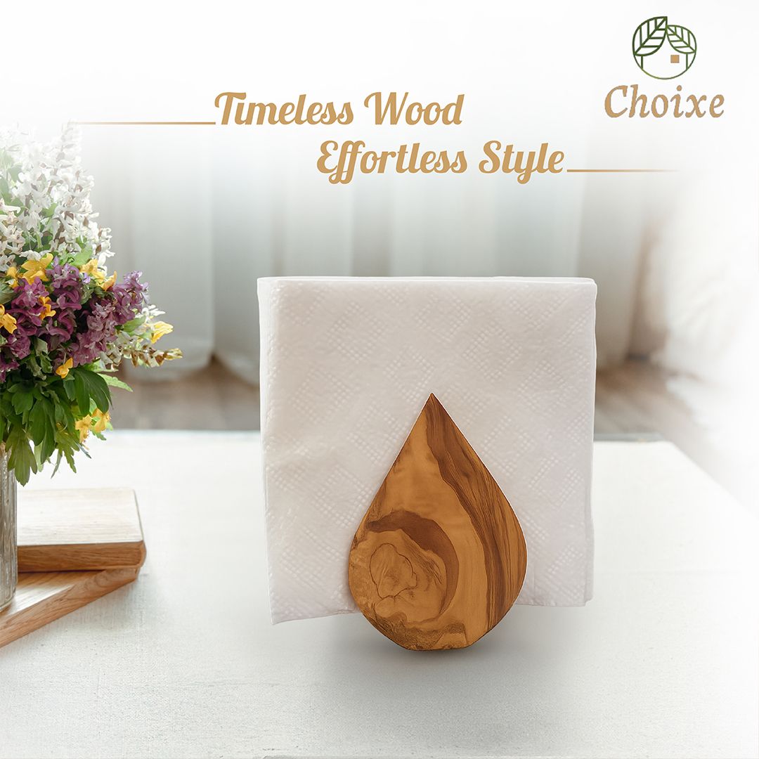 Mediterranean Olive Wood Napkin Holder – product view 6 of 8