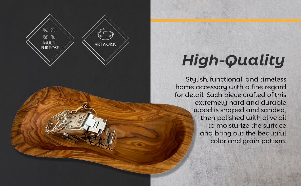 Mediterranean Olive Wood Serving Bowl – product view 4 of 8
