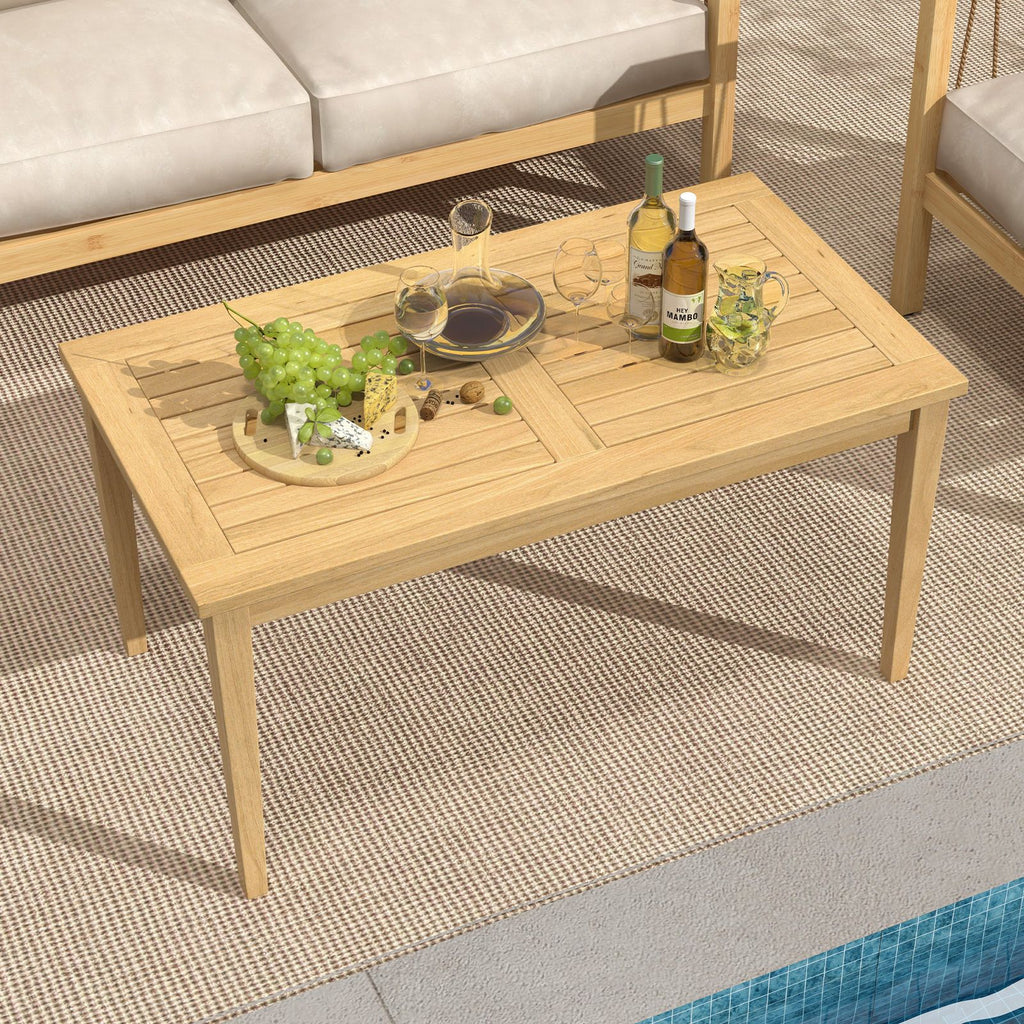 35.5-Inch Teak Outdoor Coffee Table – product view 2 of 10