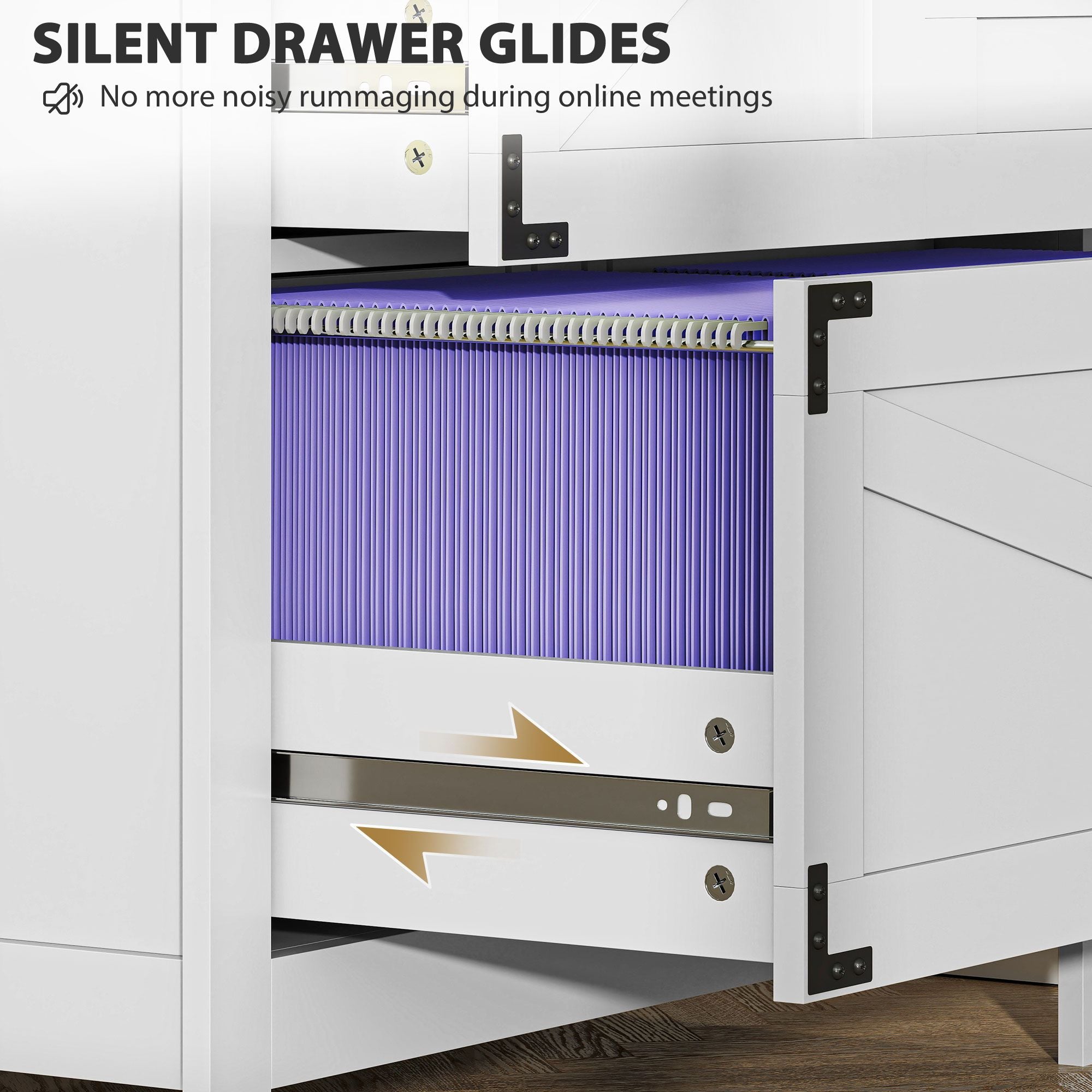 Farmhouse 4-Drawer Lateral File Cabinet – product view 6 of 11