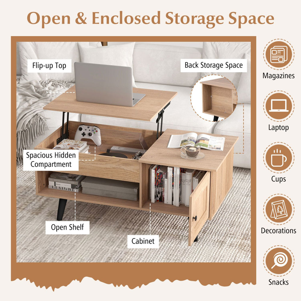 Lift-Top Coffee Table with Hidden Storage – product view 7 of 11