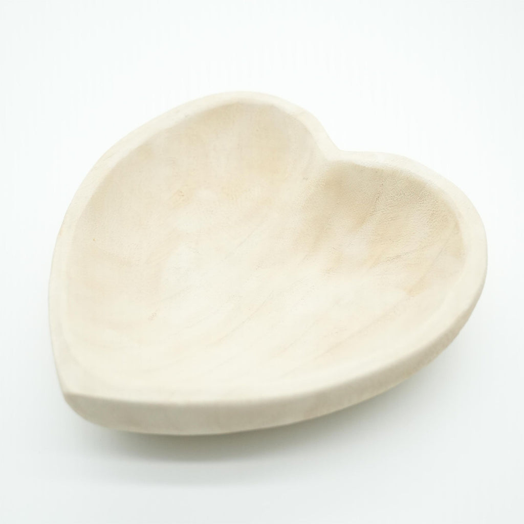 Heart-Shaped Natural Wood Tray – product view 4 of 5