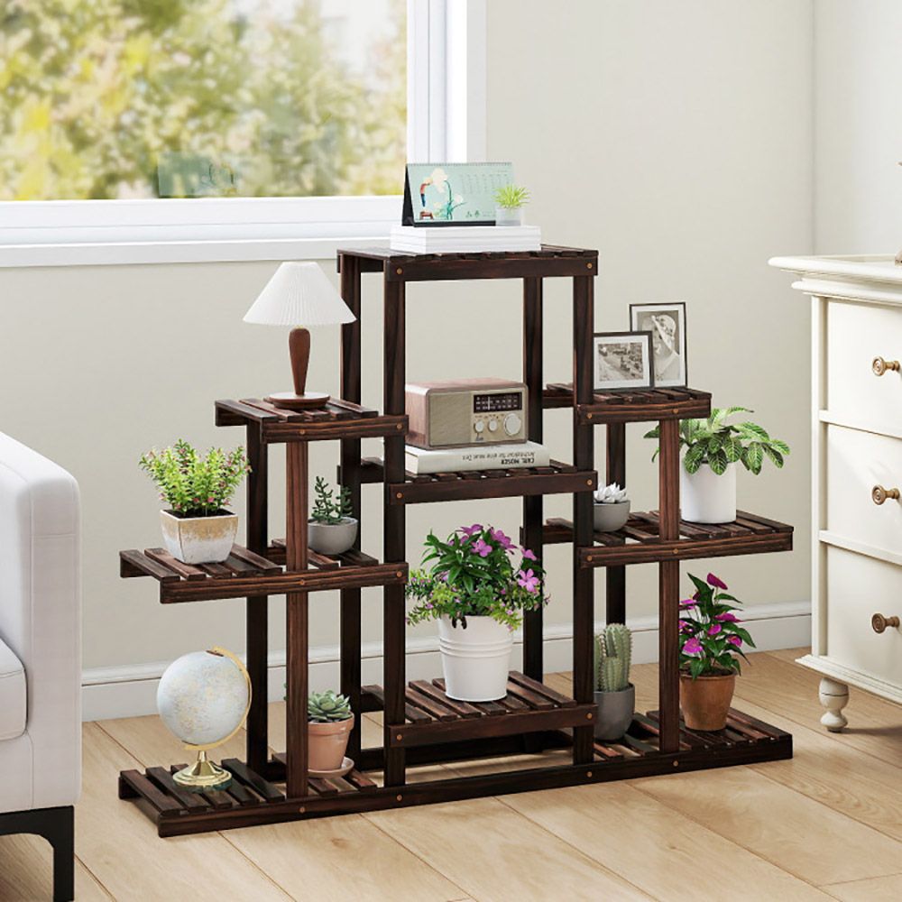 Multi-Tier Corner Wood Plant Stand – product view 2 of 10