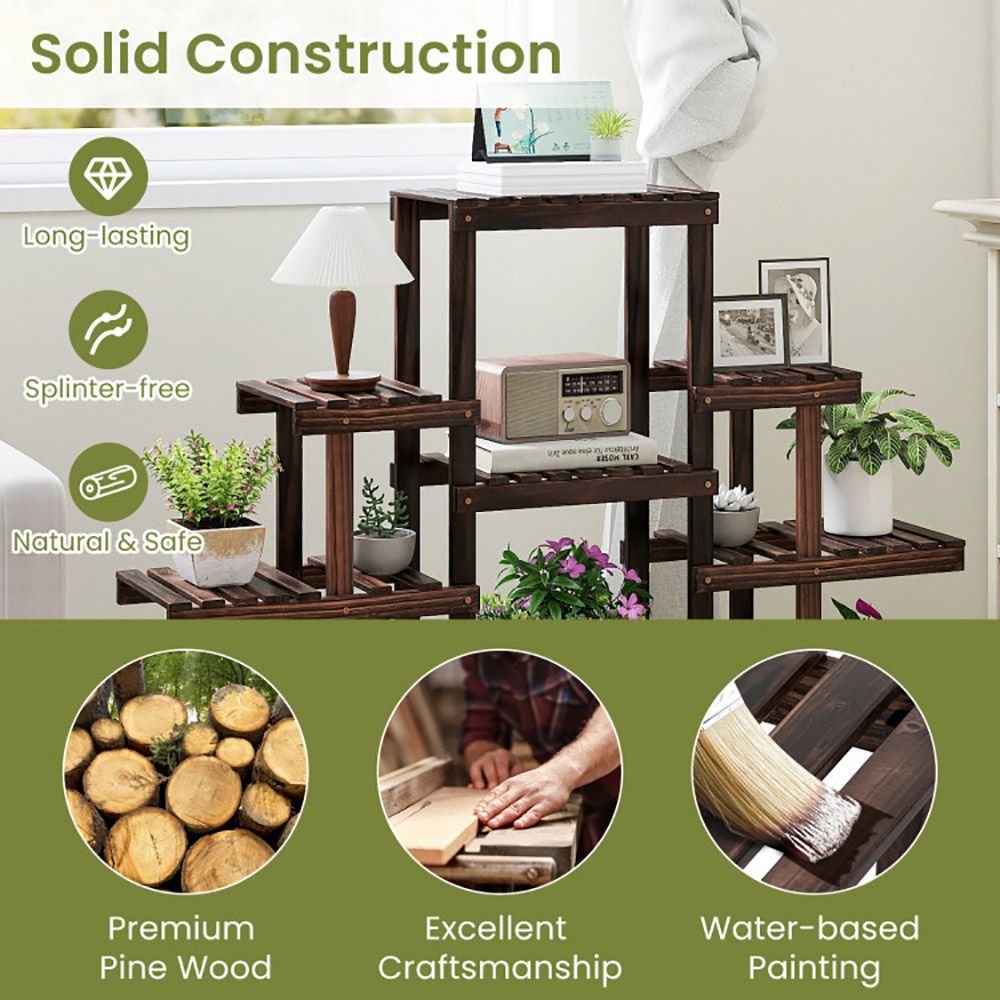 Multi-Tier Corner Wood Plant Stand – product view 8 of 10
