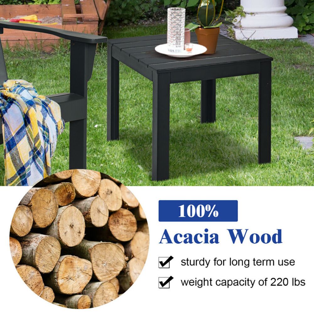Square Acacia Patio Side Table – product view 17 of 20