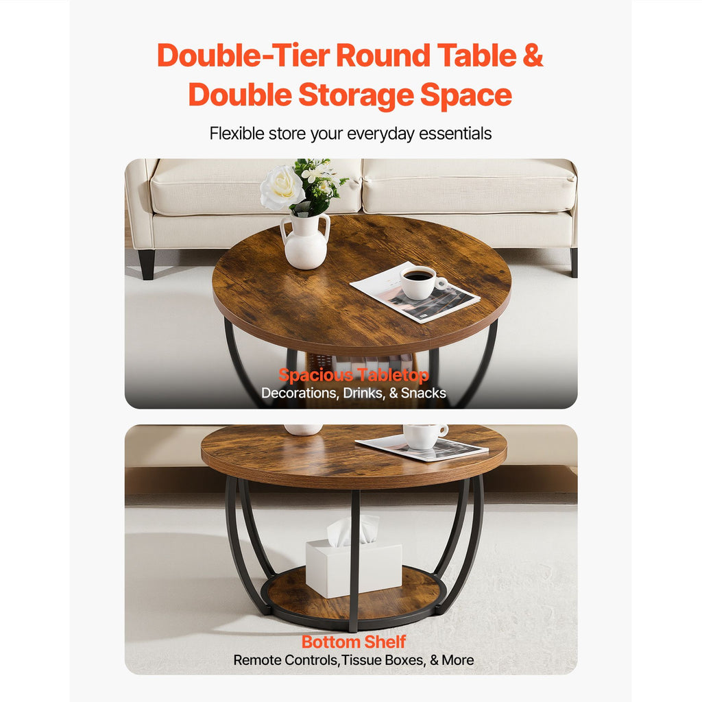 31.6-Inch 2-Tier Round Coffee Table – product view 6 of 8