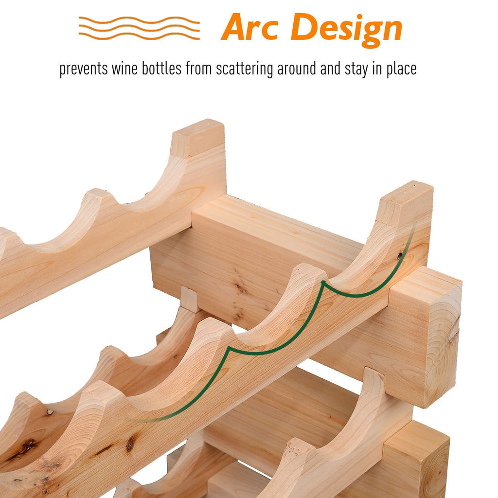 72-Bottle Pine Wood Wine Rack – product view 6 of 11