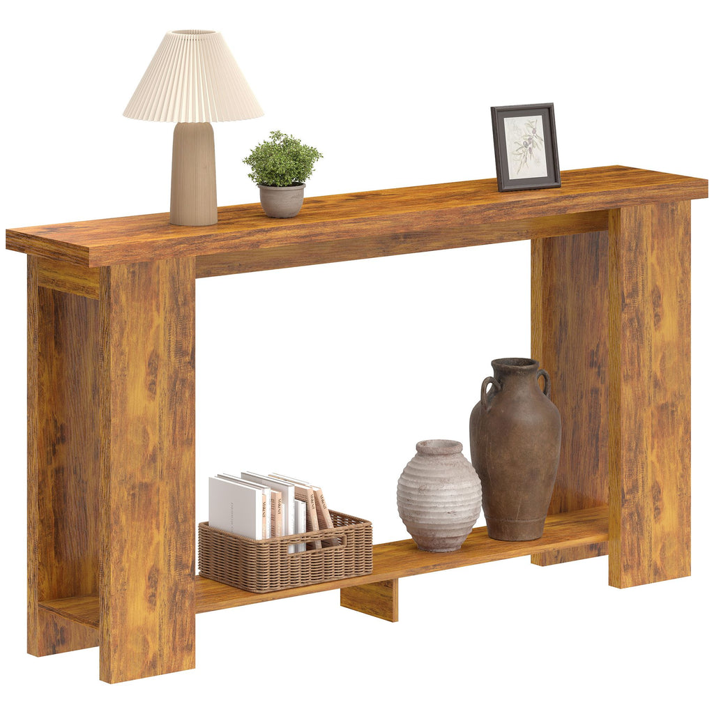 63-Inch Distressed Brown Console Table – product view 11 of 11