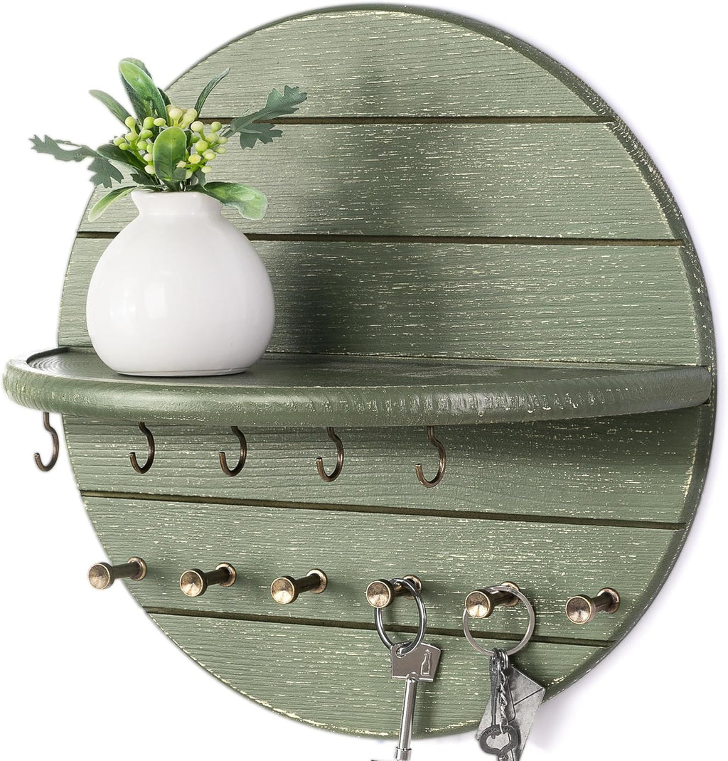 Pine Wood Wall Key and Mail Organizer – product view 3 of 5
