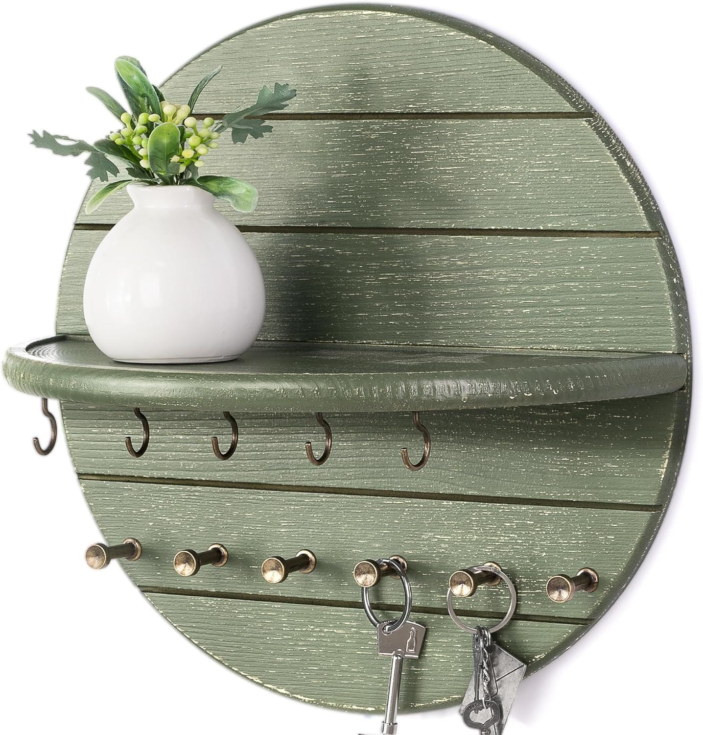 Pine Wood Wall Key and Mail Organizer – product view 3 of 5