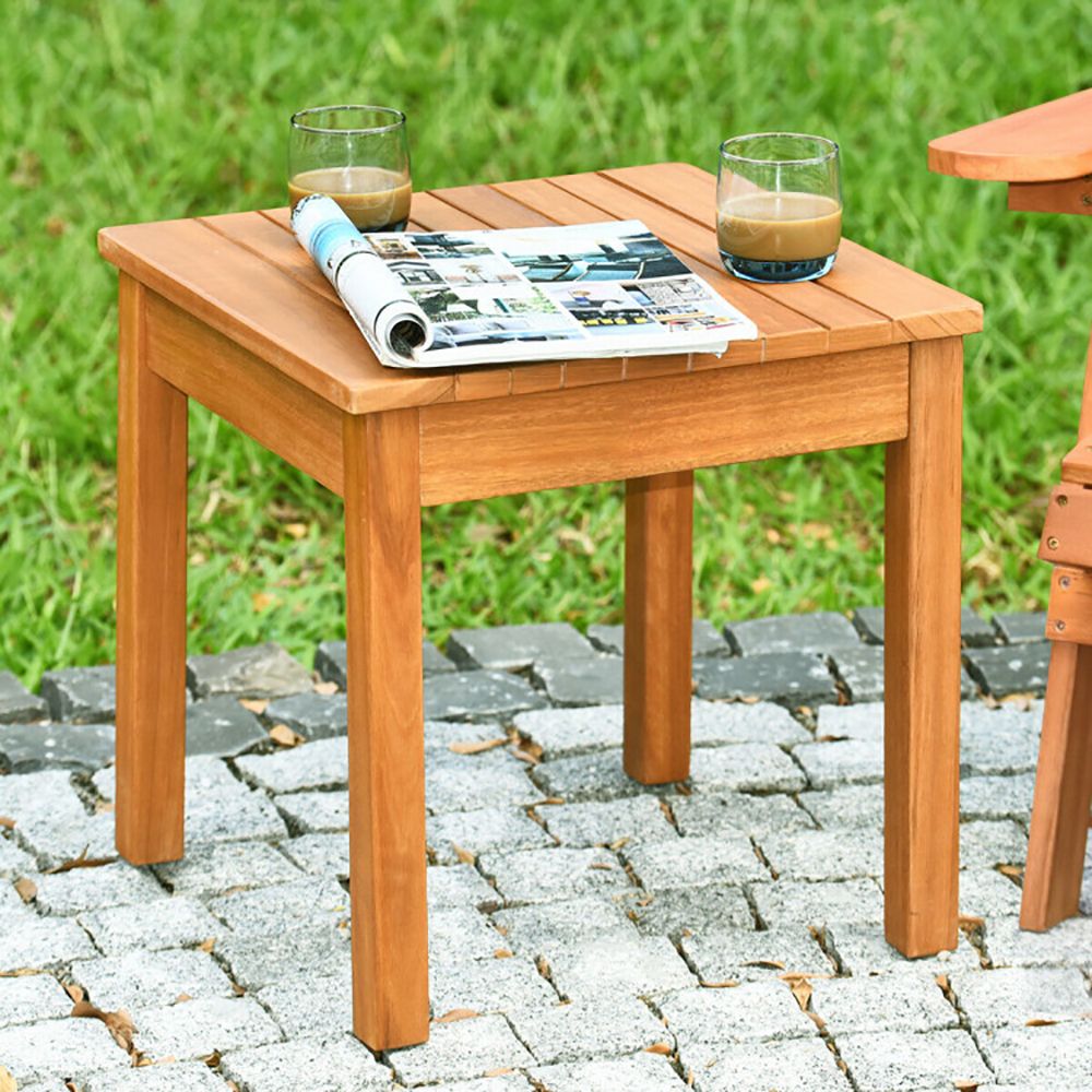 Square Acacia Patio Side Table – product view 3 of 20