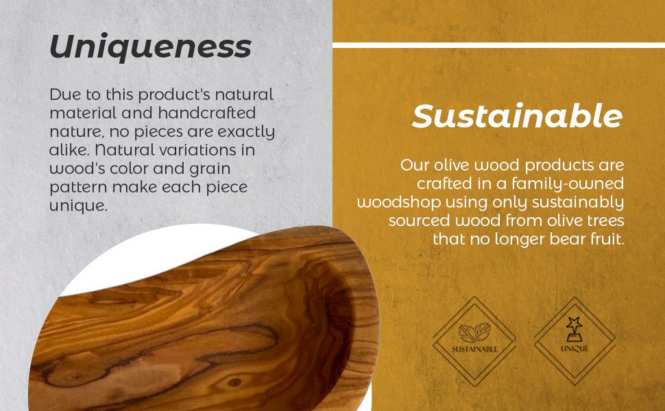 Mediterranean Olive Wood Serving Bowl – product view 6 of 8
