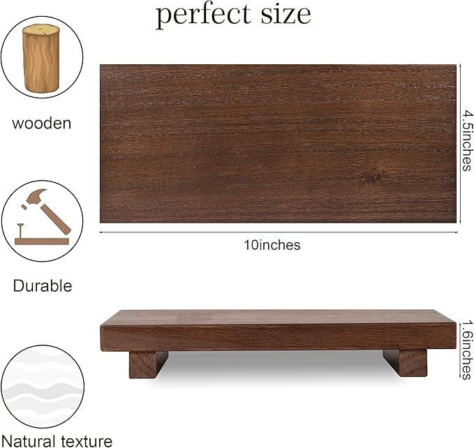 10-Inch Walnut Wood Pedestal Tray – product view 4 of 4