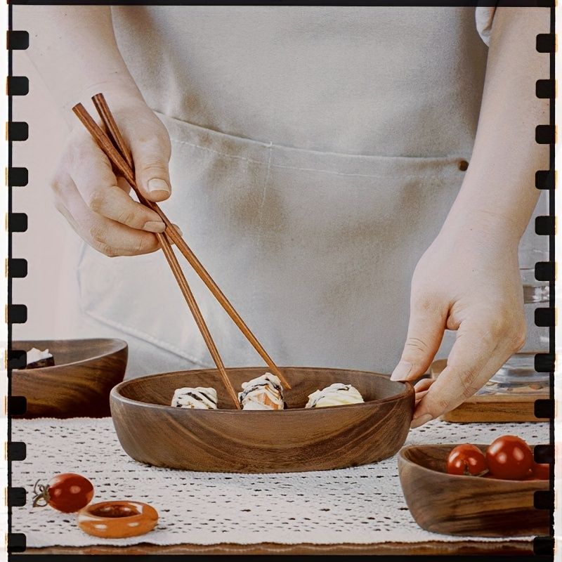 Set of 4 Japanese-Style Wooden Sushi Platters – product view 5 of 10