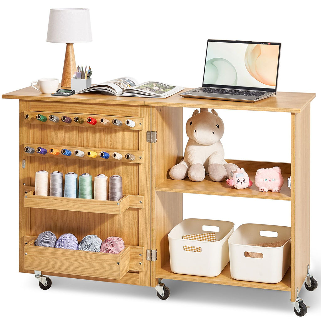 Folding Sewing Table with Storage – product view 12 of 12