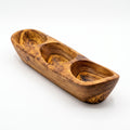12.7-Inch Olive Wood 3-Compartment Serving Dish – main product view