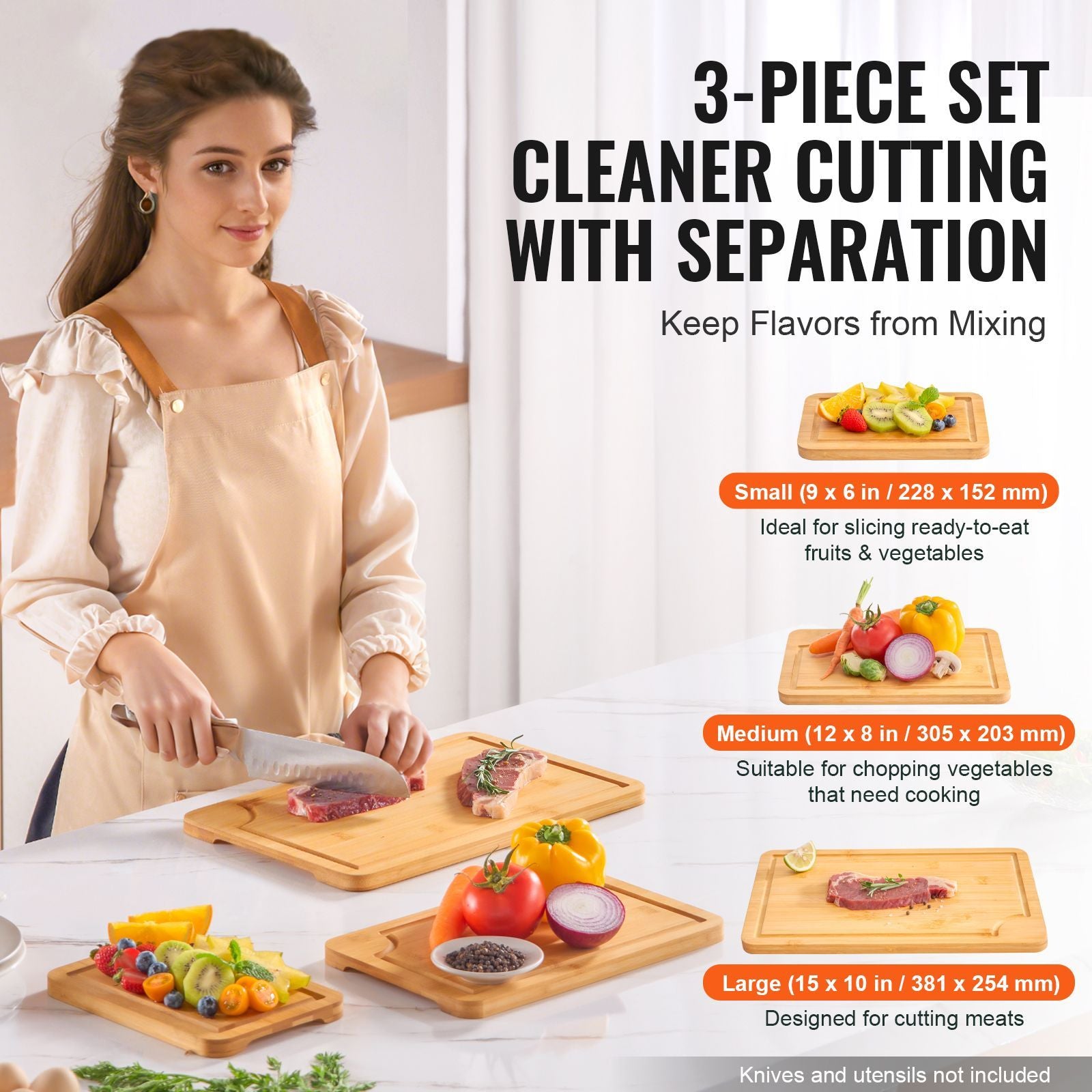 3-Piece Bamboo Cutting Board Set – product view 8 of 10