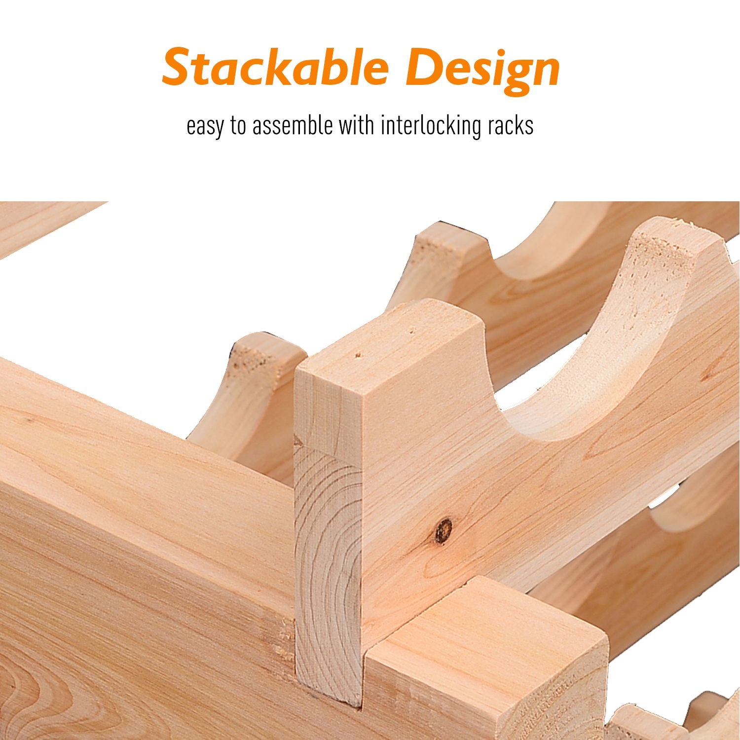 72-Bottle Pine Wood Wine Rack – product view 7 of 11