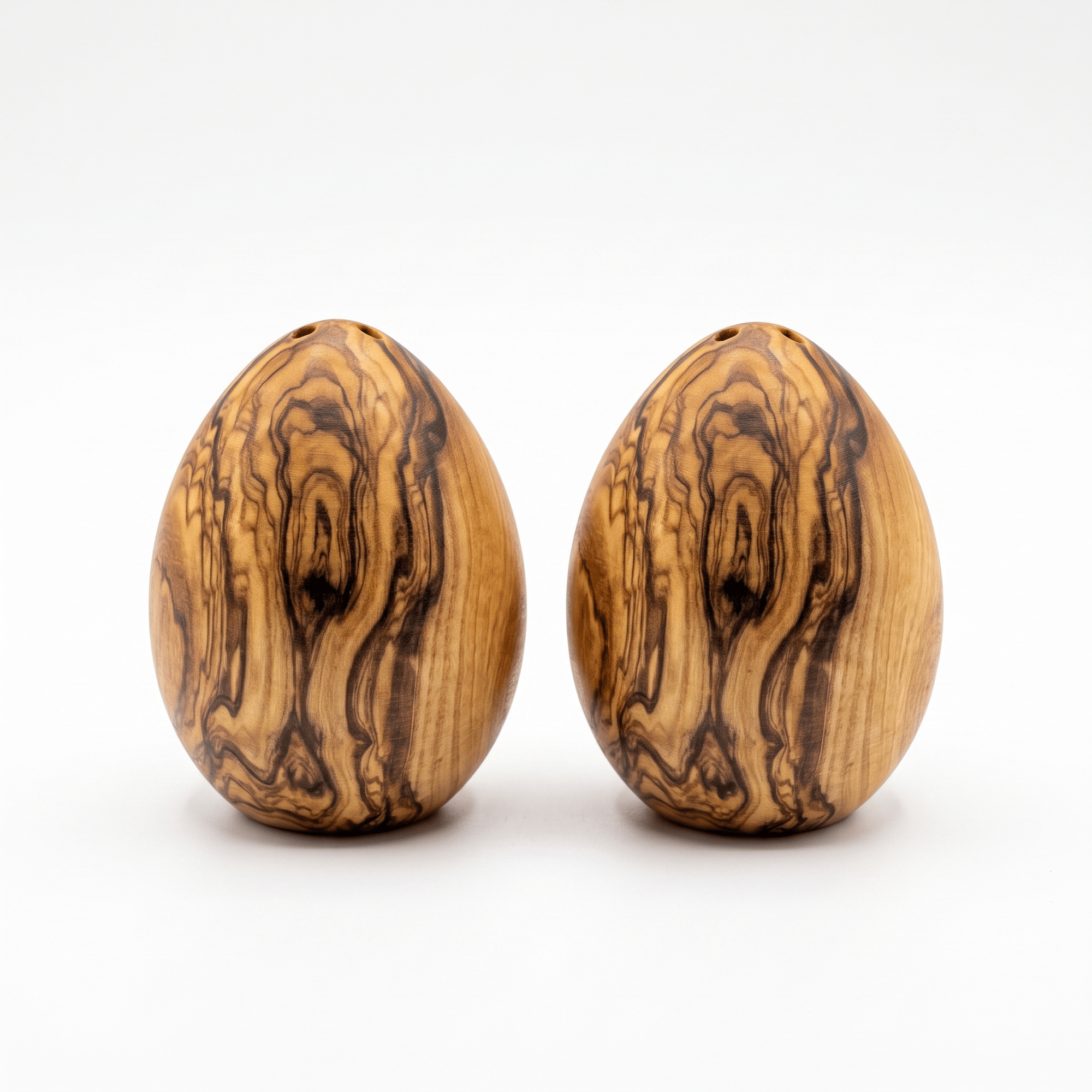 Set of 2 Olive Wood Salt and Pepper Shakers – main product view