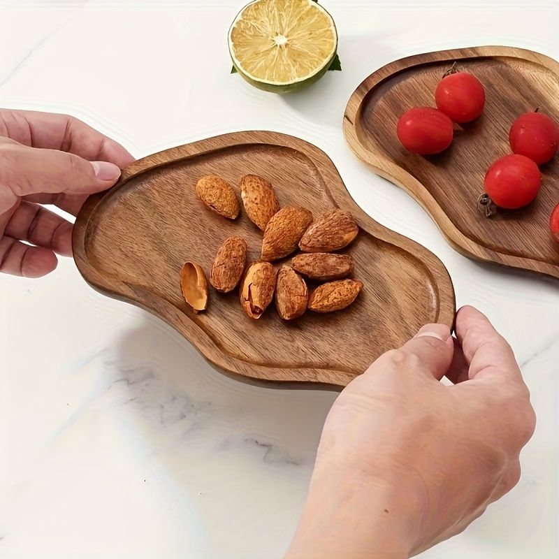 5-Piece Wooden Serving Tray Set – main product view
